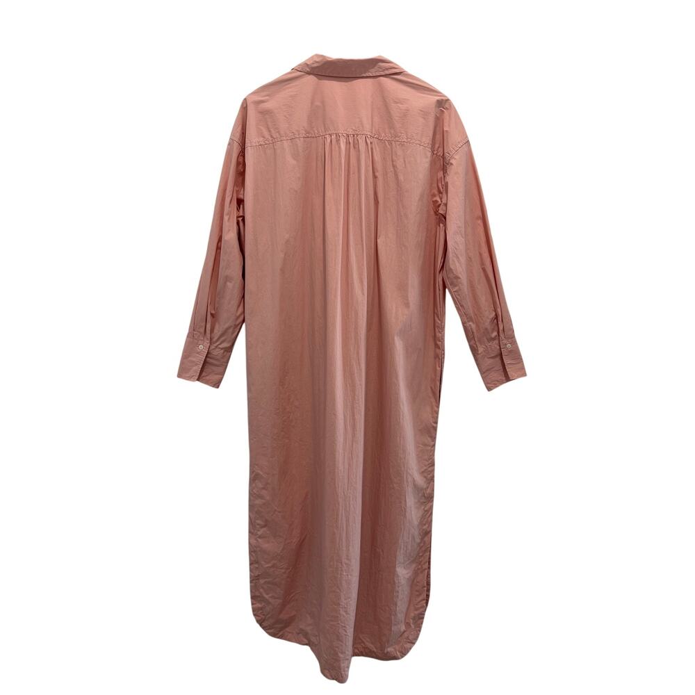 Free People Eva Plunging Shirt Dress Oversized Relaxed Size M Preppy - Picture 10 of 15
